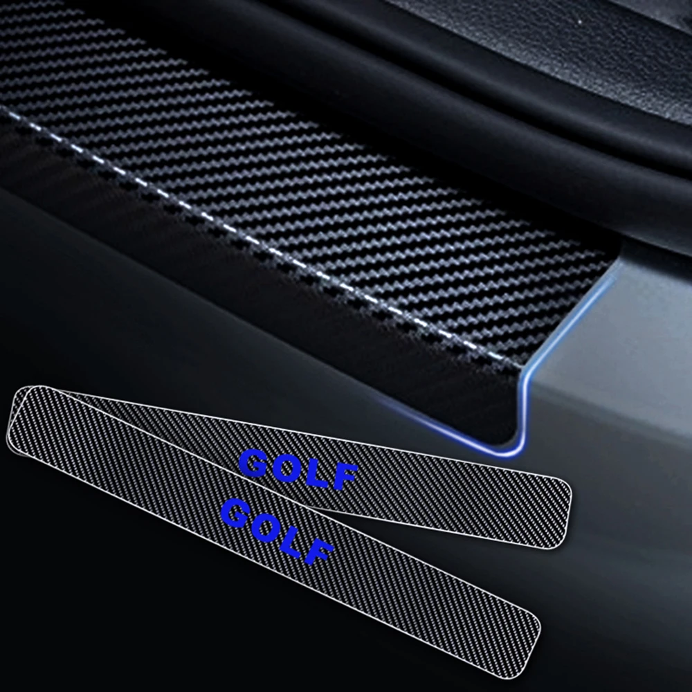 Car Door Sill Scuff Plate Door Threshold Plate For VW Jetta Passat Polo Golf Touran Tiguan Touareg Sharan Welcome Pedal 4Pcs