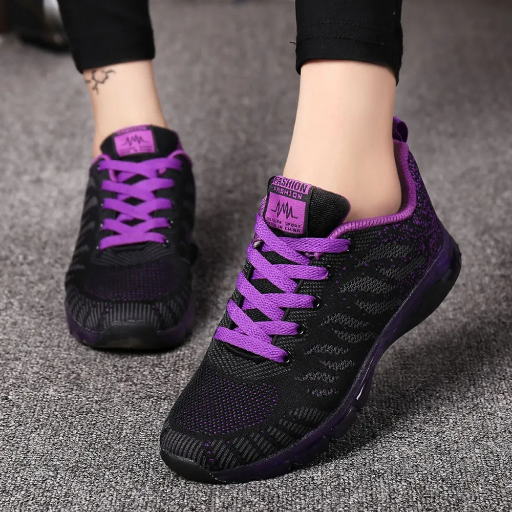 Популярные женские кроссовки; дышащая обувь на воздушной подушке; повседневная обувь на платформе со шнуровкой; 3 цвета; tenis feminino Zapatos De Mujer; Размеры 35-41