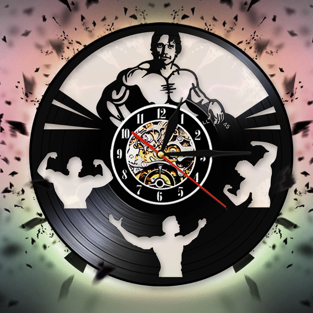 Gym Wall decor Wall clock Bodybuilding gift Crossfit clock Fitness