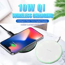 Для huawei P30 Pro Qi Беспроводное зарядное устройство Быстрая зарядка для iPhone XS/XR samsung S10 Plus S9 телефон мини круглое Беспроводное зарядное устройство