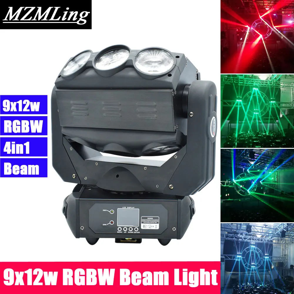 

9x12w RGBW LED Beam Light DMX512 Spider Light Moving Head Light DJ /Bar /Party /Show /Stage Light LED Stage Machine