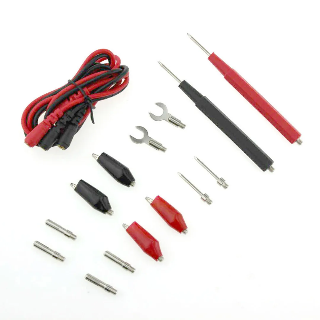 16pcs/set Replaceable Probes Tips Digital Multimeter Test Leads Probes Voltage Meter Cable Kit Copper Alligator Clip