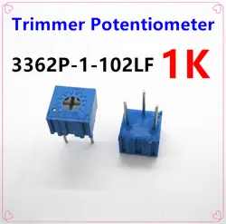 Бесплатная доставка 15 шт. Триммер Потенциометр 3362 P 1 K 102 регулируемые резисторы 3362 102 переменные резисторы 1 K Ом