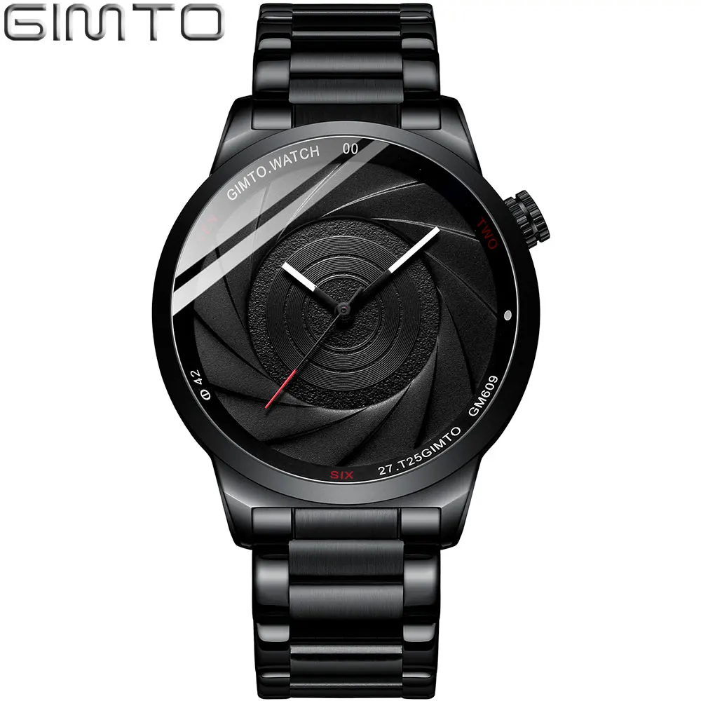 

2018 Creative Quartz Men Watch Steel Top Brand Luxury Military Black Sport Male Watches Waterproof Clock relogio masculino