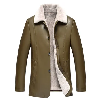 

1722 New Fashion 2017 Man Fur Coat Man Winter Clothes Cashmere Thickening Coat Leather Jacket