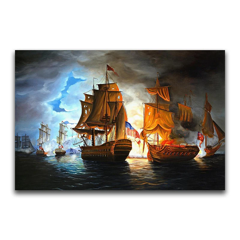 Full Square Diamond embroidery Cross stitch sea scenery Full Round Diamond mosaic sailboat 3D DIY Diamond painting ocean