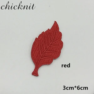 CHICKNIT несколько цветная вышивка листья патч аппликация утюгом одежда аксессуары для одежды шляпа CA61 - Цвет: red