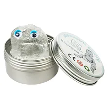 Детские забавные игрушки прозрачная глина грязь Интеллектуальный Пластилин Кристалл резиновая грязь Пластилин с глазами игрушки для детей