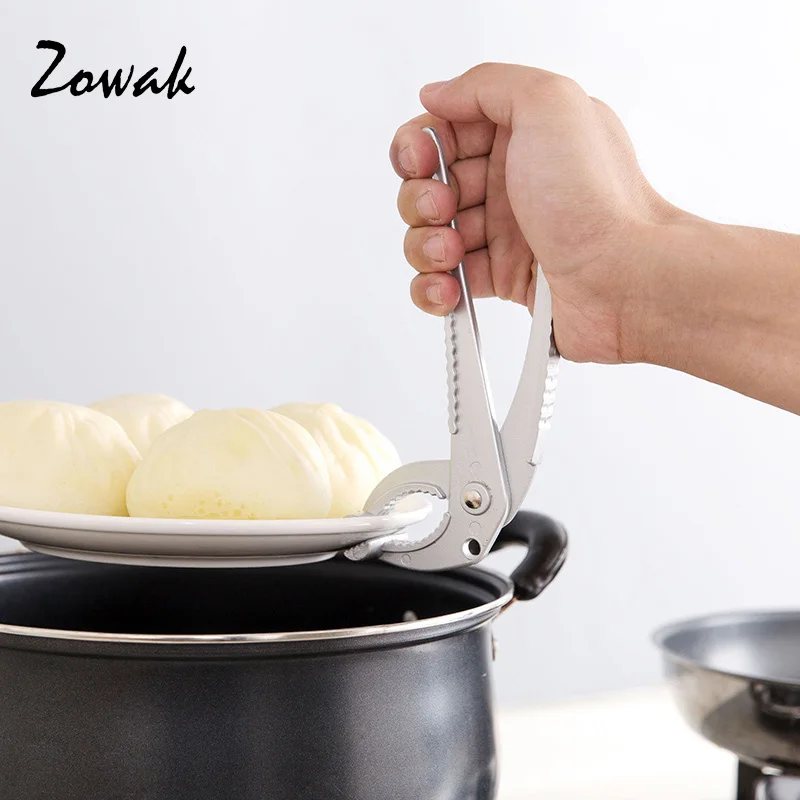 Bowl Pot Pan Gripper Clip Hot Dish Plate Retriever Tongs Nut Cracker