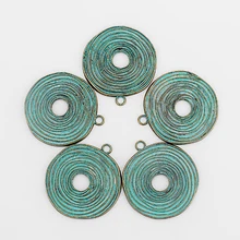 2 шт винтажные патины большие водовороты геометрические круглые кулоны и подвески для кулона ожерелье аксессуары для изготовления ювелирных изделий