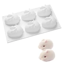 Силиконовая 3D форма для торта кролика шоколадный трюфель посуда для выпечки мусс десерт производитель выпечки Кондитерские украшения аксессуары