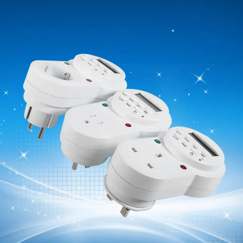 

Smart Plug Digital Electronic Programmable Minute Hour Week 7 Day Timer Switch Socket Outlet Controller