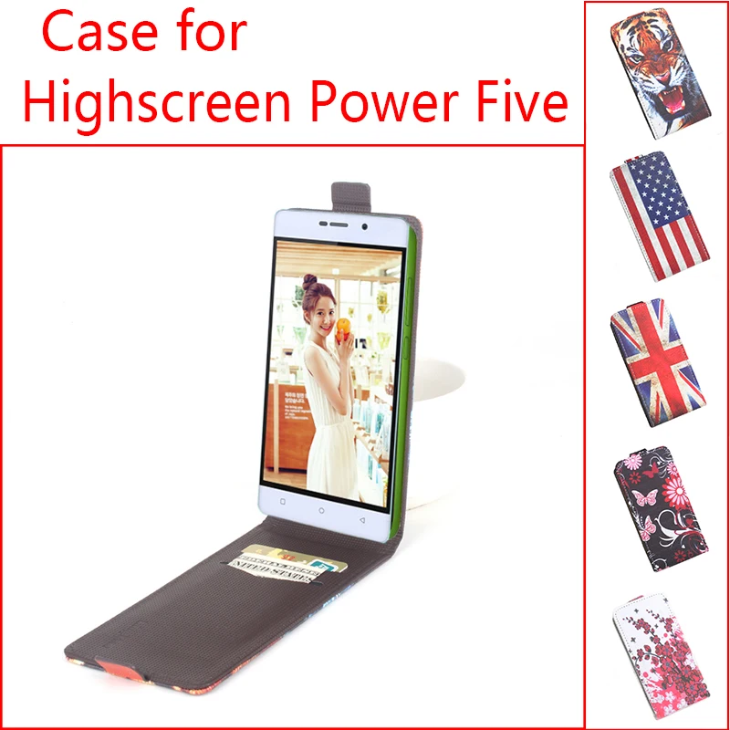 

For Highscreen Power Five Wallet Leather Case For Highscreen Power Five Flip 3D Painting Phone Bags & Cases With Card