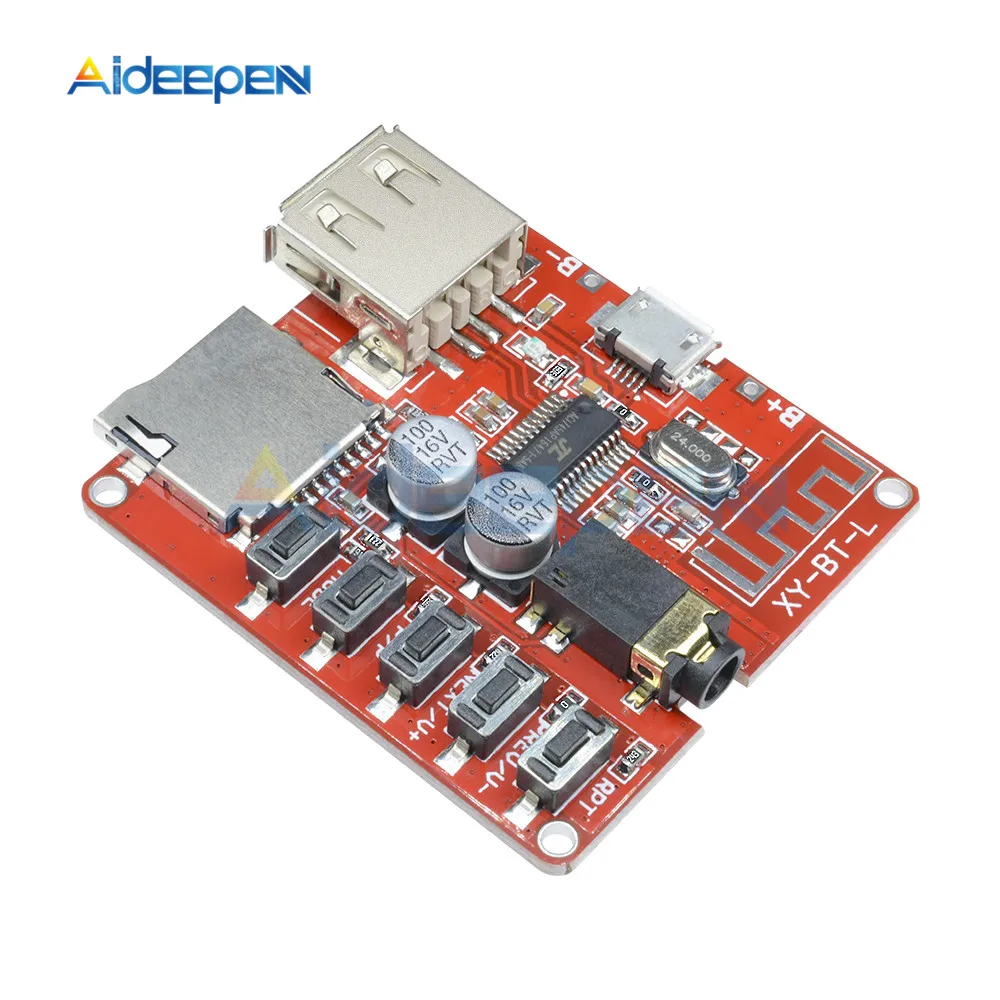 

3.7-5V Wireless Bluetooth MP3 Decoder Board BLE 4.1 Board Module Lossless Audio Decoding Module Micro USB TF Card Interface