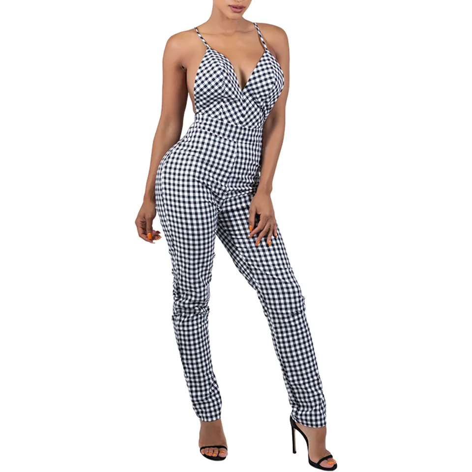 checkered jumpsuit