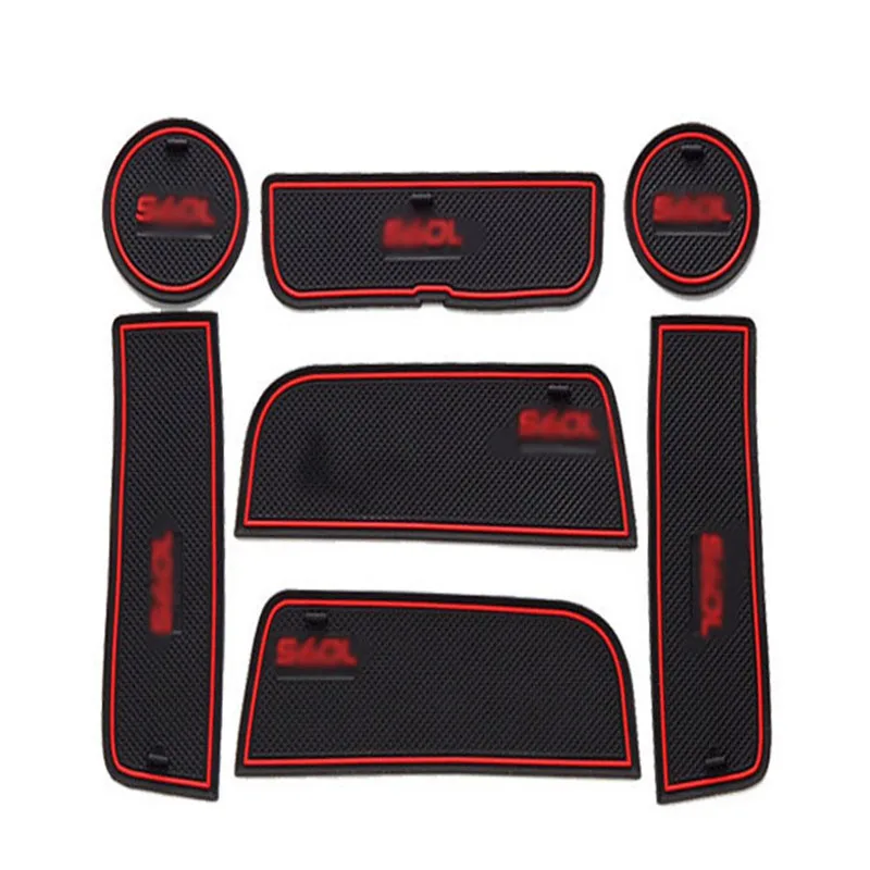 

Teeze 1set Non-Slip Interior Soft Rubber Door Panel Mats Cup Holder Pad For Volvo S60L