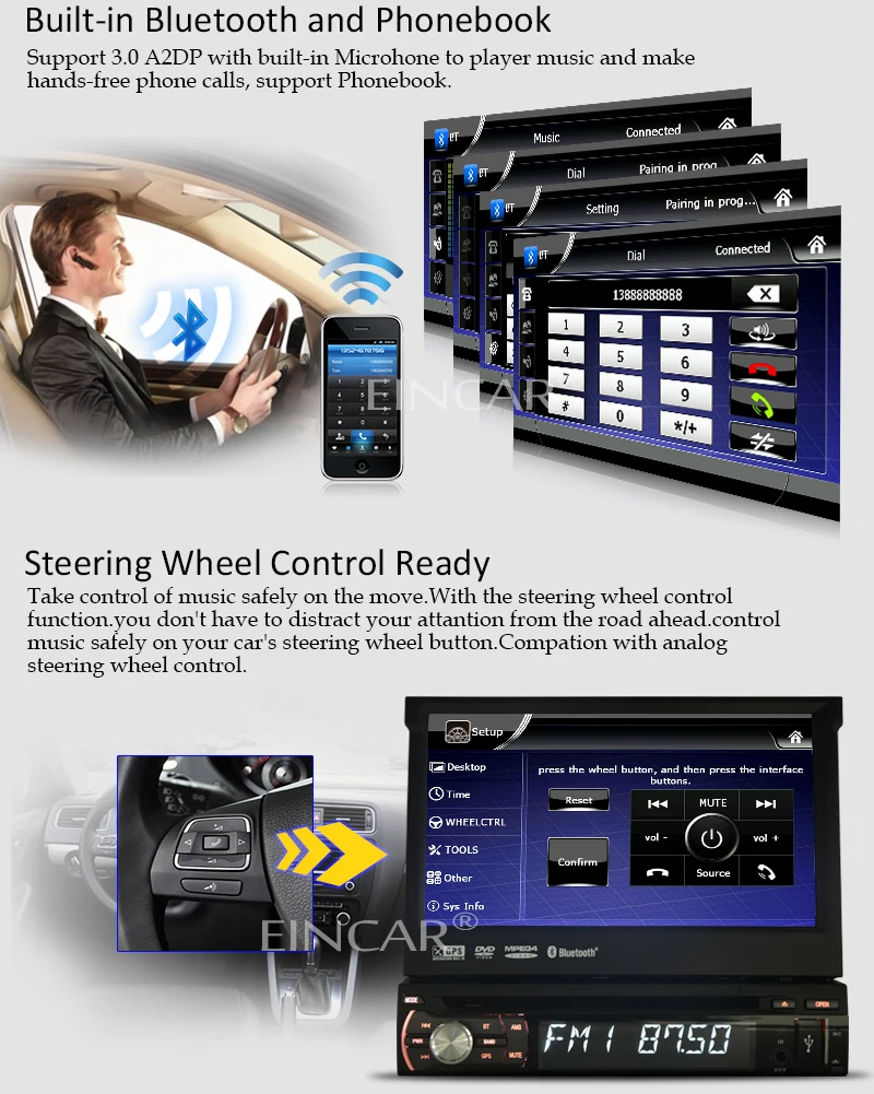 Clearance NEW 1 Din Car DVD GPS Navigation player to Old car models Radio Music Bluetooth SD USB For Auto radio 1din gps steering wheel 5