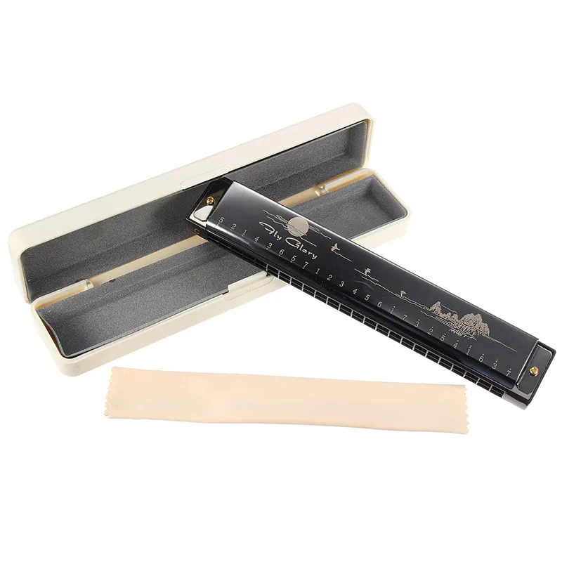 3 Colors 24 Holes Key of C Mouth Organ Flute Harmonica for Woodwind