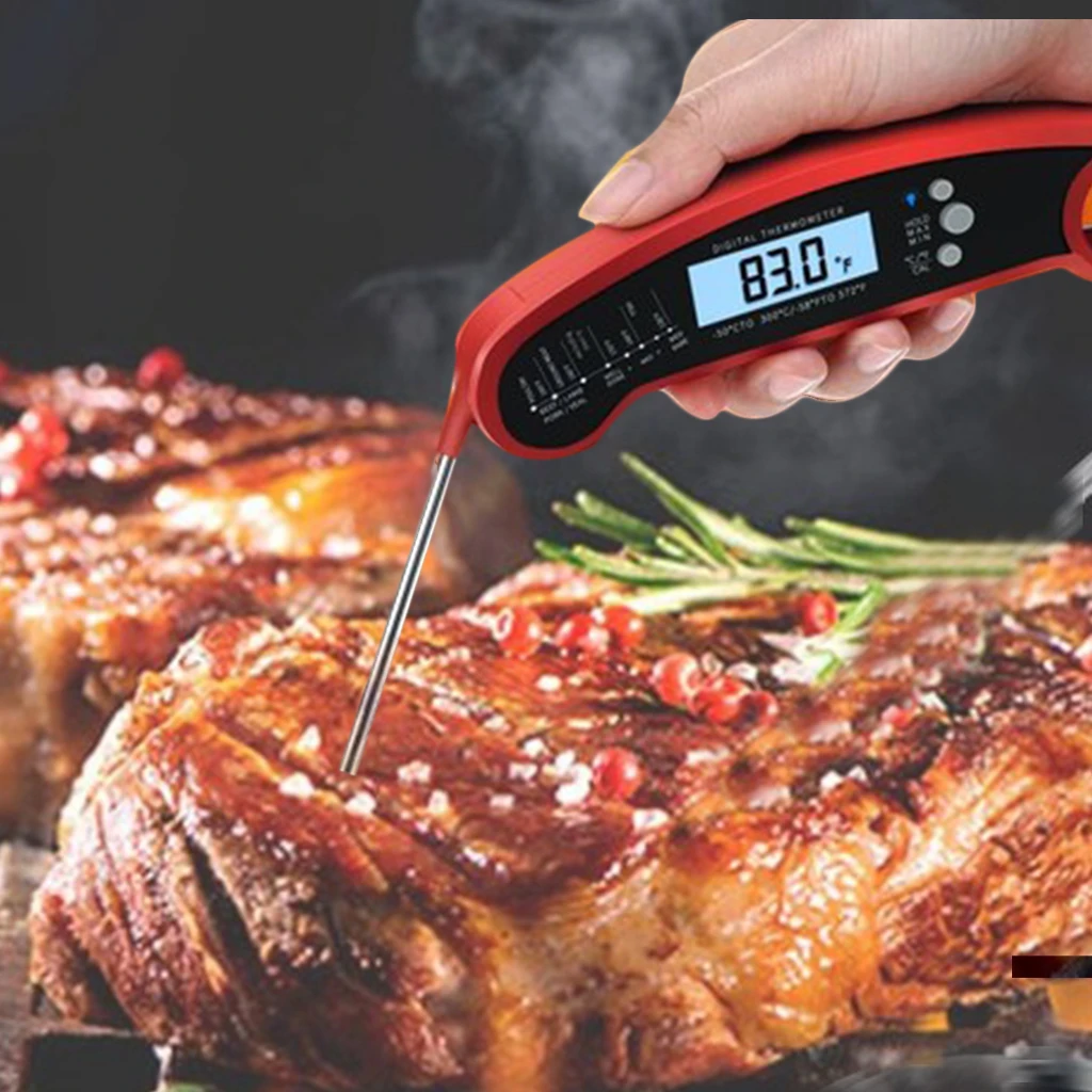 Барбекю цифровой барбекю с Длинный зонд Мясо Профессиональный гурманский водонепроницаемый мгновенное считывание калибровки подсветка термометры