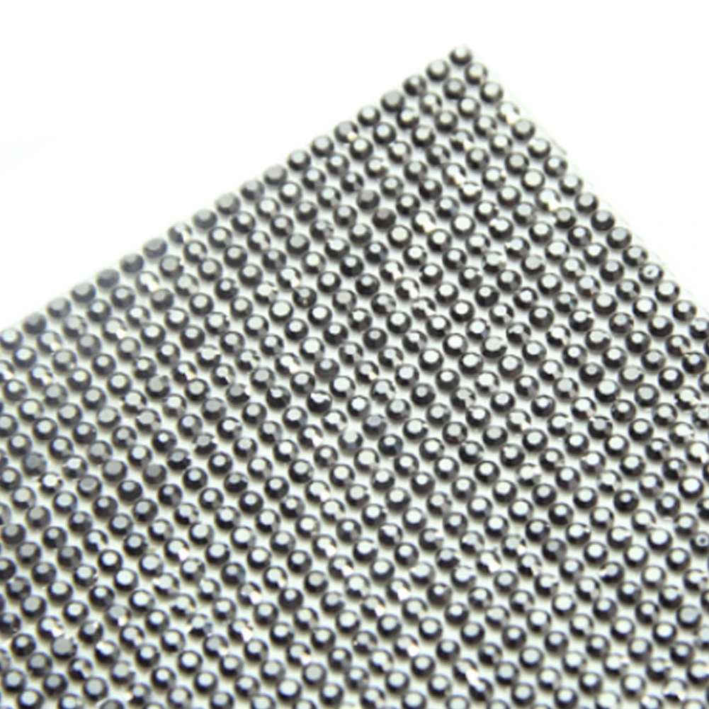 2mm Rhinestones Bling Shiny DIY Car Vehicle Interior Decorative Decal Sticker - Название цвета: Silver Black