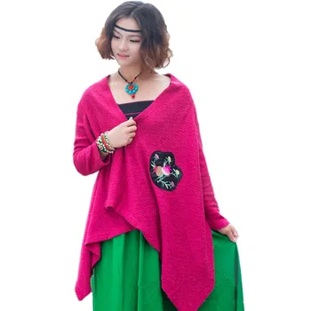 

Hot Spring Fashion Knitted Cardigan Women Femme Brand Coat Feminina Mujer Style Clothing Women's Design Embroidered Shawls Tops