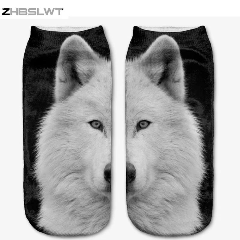 

ZHBSLWT Fashion 3D Print Harajuku Style Socks For Women Sock Casual Angry leopard Polyester Sock Spring and Autumn Hot Sale-010