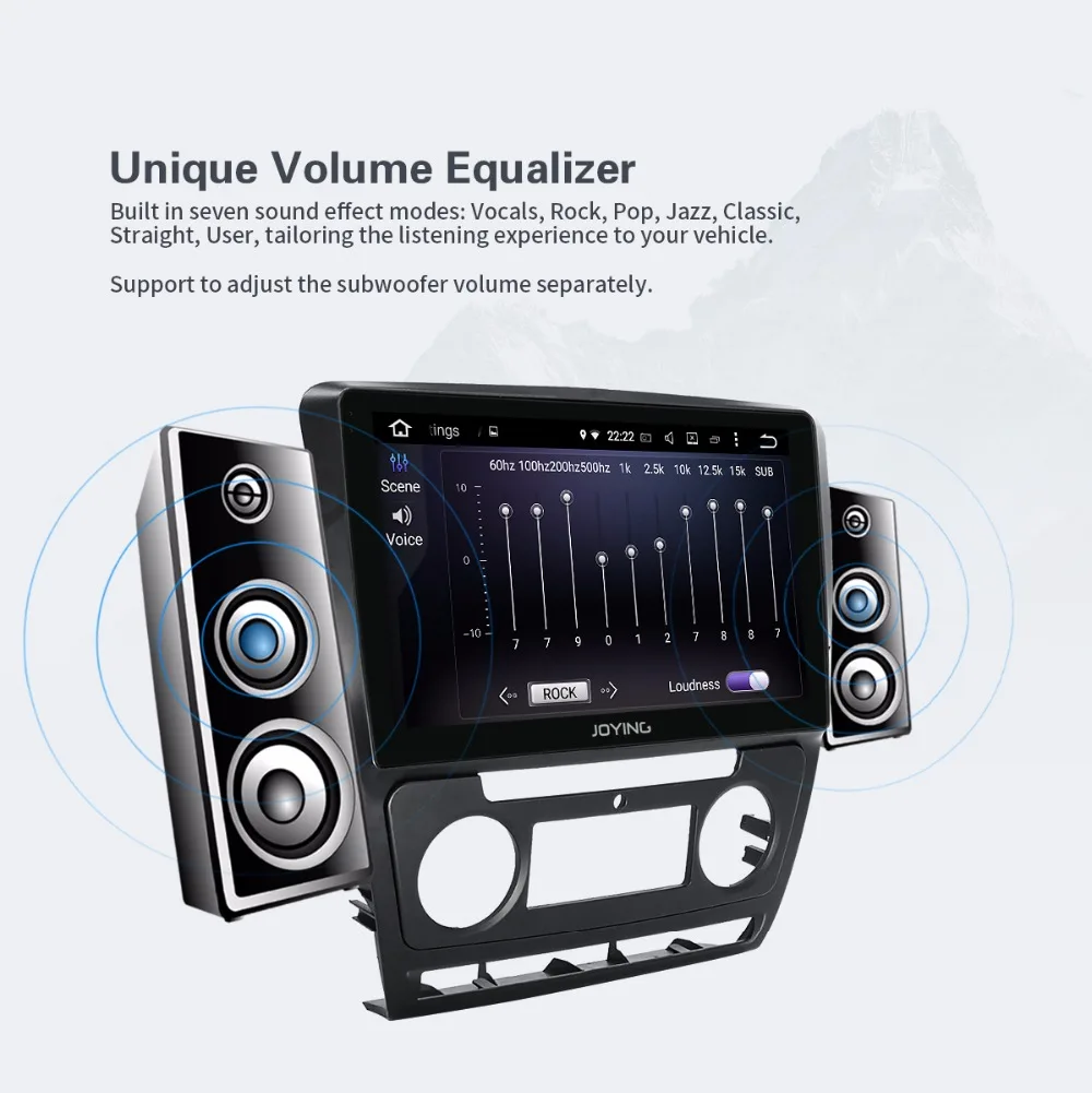 Sale JOYING 10.1" 4GB 2 din car radio Android 8.0 built in GPS Maps for Skoda Octavia 2014 support RCA Video output parking sensor 19