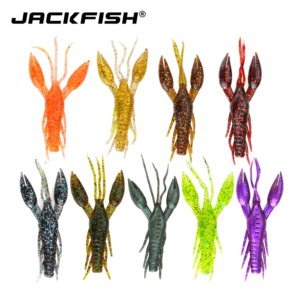 JACKFISH 9 шт./лот мягкая рыболовная приманка скорость погружения креветок