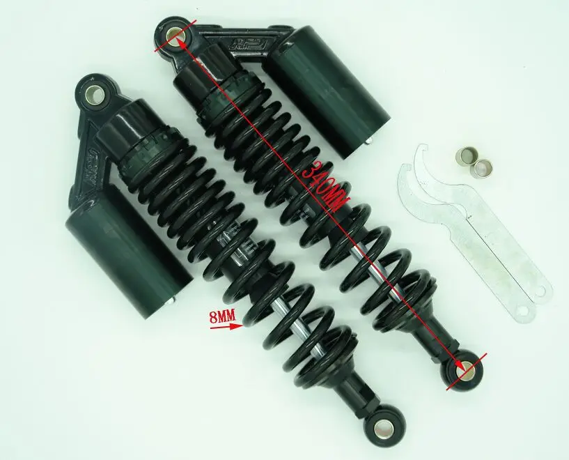 

13" 340mm Air Shock Absorbers Universal AUTO Motorcycle For Honda Suzuki Yamaha Kawasaki ATV Go Kart Quad Dirt Sport Bikes
