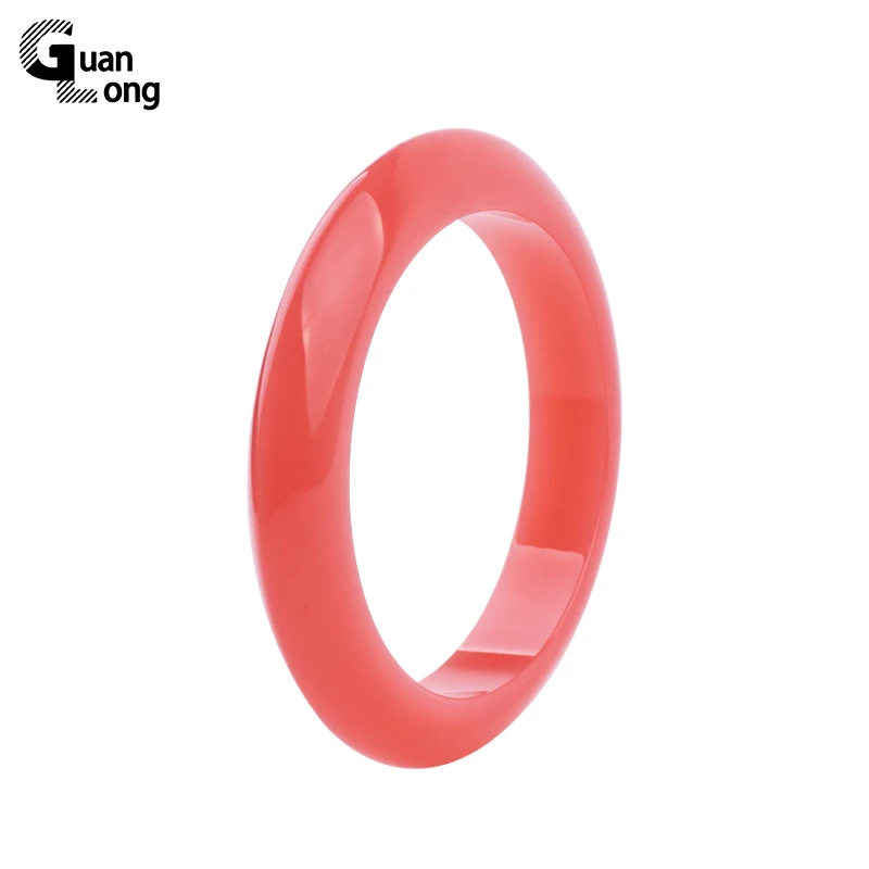 

GuanLong Summer Fashion Modern Minimalism Round Resin Bangles For Young Women Gift Jewelry
