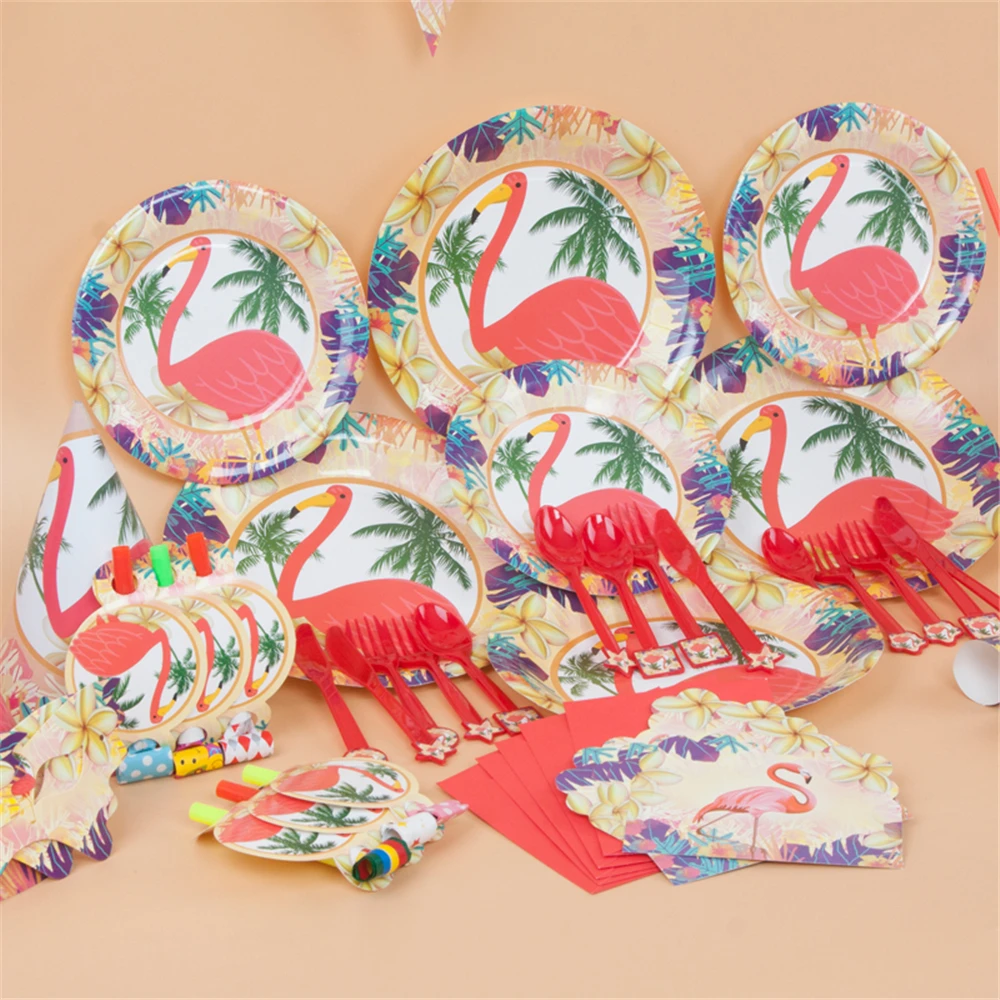 flamingo Disposable Party Tableware02