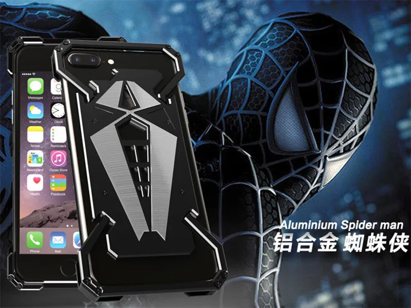 R-JUST серия Человек-паук для iPhone X 8 7 6 6S Plus чехол для телефона с кольцом кронштейн задняя крышка для iPhone x 8 7 металлическая рамка