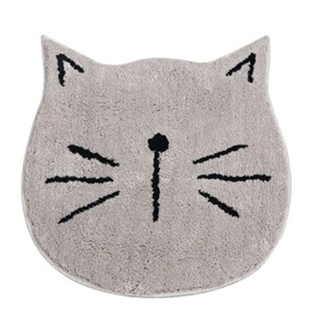 Мультфильм животных коврики шлюзу белый Ванная комната двери поглощает воду; серый Флокирование анти-скольжения Мат 19Apr22 P40