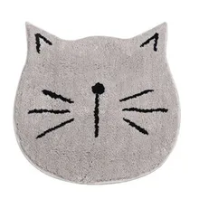 Мультфильм животных коврики шлюзу белый Ванная комната двери поглощает воду; серый Флокирование анти-скольжения Мат 19Apr22 P40