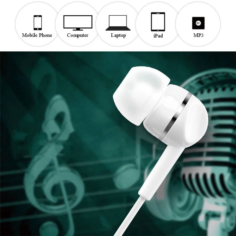 K02 наушники-вкладыши, стерео наушники с регулятором громкости, проводная гарнитура, басы с микрофоном, наушники для iPhone, Xiaomi, huawei, samsung