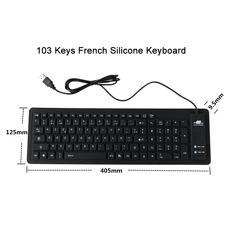 8 Silicone Keyboard French