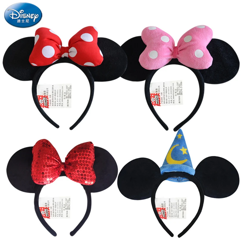 

Disney Princess Headwear Minnie Mouse Hair Band Mickey Cat Ears Headband Girl Princess Plush Toy Cosplay Birthdagift Handmade