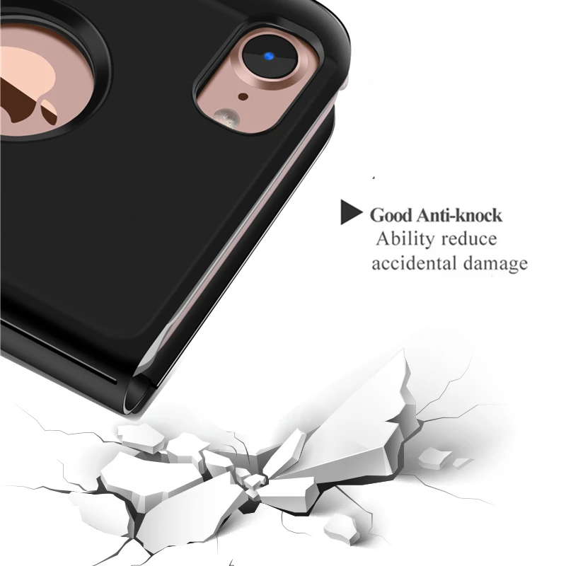 S GUARD Роскошный чехол для iPhone 6 6s 7 Plus ультра тонкий зеркальный умный 8 Чехол