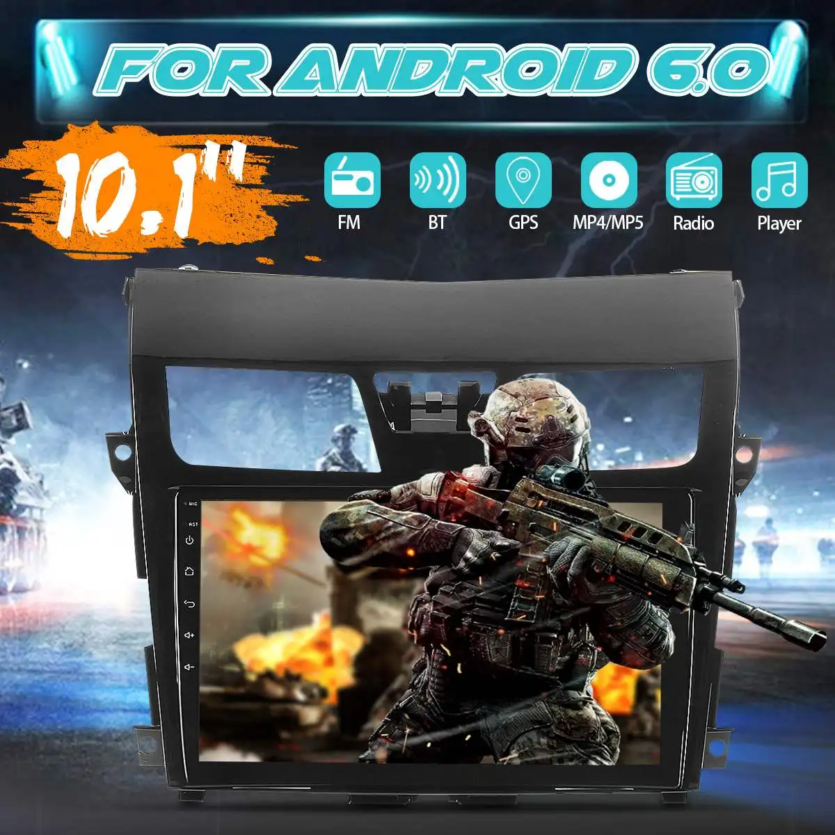 

10.1" for Android 6.0 GPS Navi Autoradio Multimedia DVD Player bluetooth 2Din Car Radio for Nissan Altima Teana 2013 2014 2015