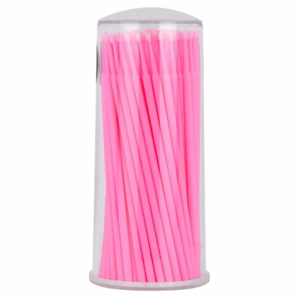 100 pcs Disposable Cotton Bud Eyelash Grafting Mascara Gel Paste Cleaning Stick Cleaning Cotton Swab Bottled Cheap Useful
