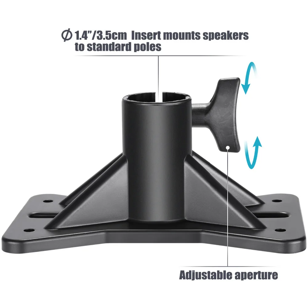 Neewer NW-001 внешний Монтажный кронштейн для динамиков 1,4 дюймов/3,5 см вставной кронштейн для динамиков с регулируемой апертурой
