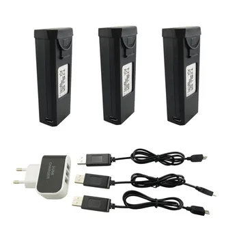 

3PCS 3.85V 1800mah Lithium Battery with 3-in-1 EU Charger for VISUO XS809S UAV Lithium Battery