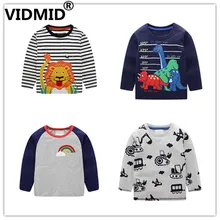 VIDMID boys cotton clothes summer t-shirts kids boys long sleeve t-shirts with Dinosaur and excavator boys cartoon lion t-shirts VIDMID boys cotton clothes summer t-shirts kids boys long sleeve t-shirts with Dinosaur and excavator boys cartoon lion t-shirts