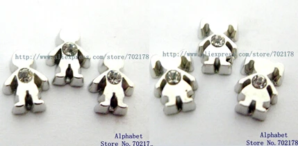 Mix Boy and Girl with Clear Rhinestone 10pcs floating locket memory charms for Christmas gift | Украшения и аксессуары
