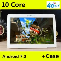 11,11 4 г LTE T100 1920x1200 Android 7,0 Tablet PC Tab 10,1 дюймов ips Дека Core 4 ГБ + 64 ГБ Dual SIM карты Телефонный звонок 10,1 "Phablet