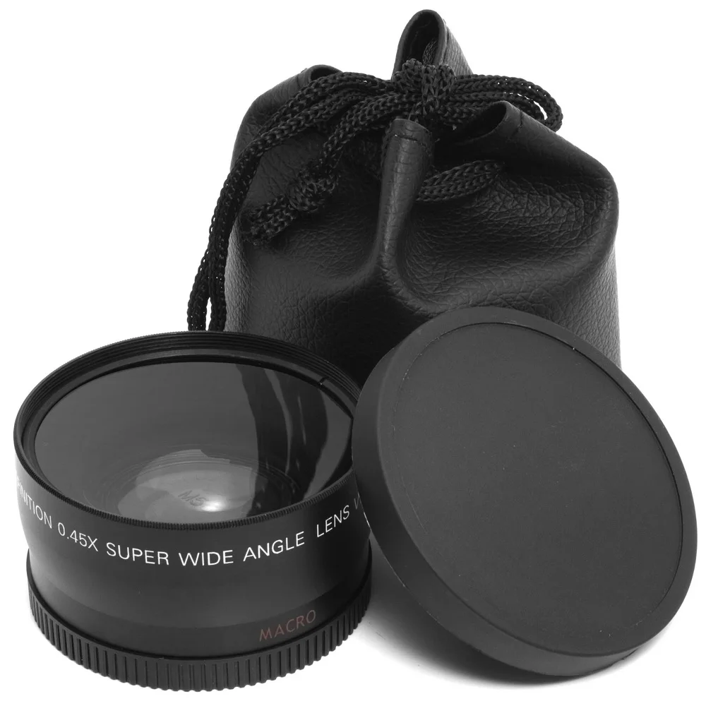 58MM 0.45x Wide Angle Lens + Macro Lens for Cannon 5D/60D/ 70D/350D / 400D / 450D / 500D /1000D/ 550D / 600D /1100D 18-55MM Lens