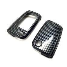 Жесткий Пластик Keyless удаленного брелока флип ключ защиты Чехол(глянец углерода Волокно печати) для Фольксваген Гольф Mk7