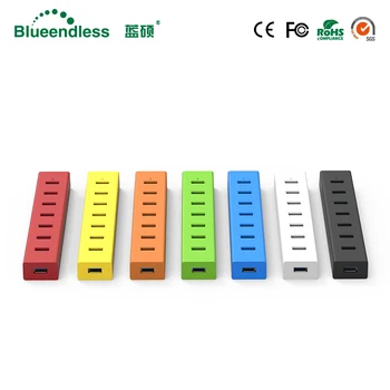 

Plastic USB 3.0 HUB 7 Ports USB HUB Strip USB Splitter Super High Speed with LED lamp New for Apple Macbook Air Laptop PC Tablet