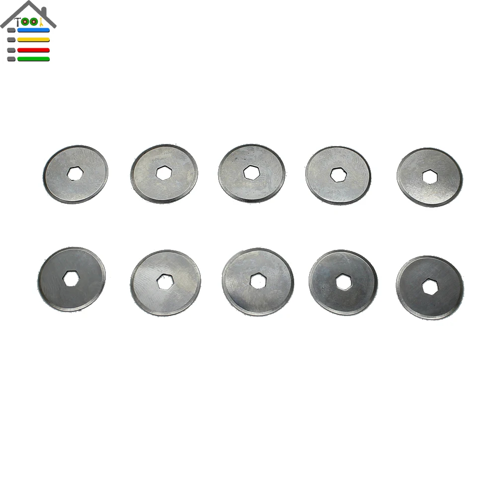 

10pc 18mm Rotary Cutter Replacement Blades Sewing Patchwork Leather Craft Tool Paper Cloth Fabric Cutting 4mm Hex Hole for OLFA