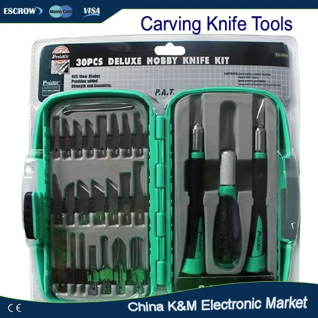 

Free shipping Proskit PD-395A Multifunctional knife woodworking tools Set for carving tools